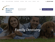 Tablet Screenshot of bullockfamilydental.com